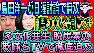 【日本保守党】島田洋一が日曜討論で無双！自民に〇〇と先制パンチ！全ての欺瞞を徹底的に破壊！コラボ切り抜き動画も！
