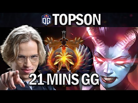 OG.TOPSON QUEEN OF PAIN - 21 MINS GG - DOTA 2 7.28 GAMEPLAY