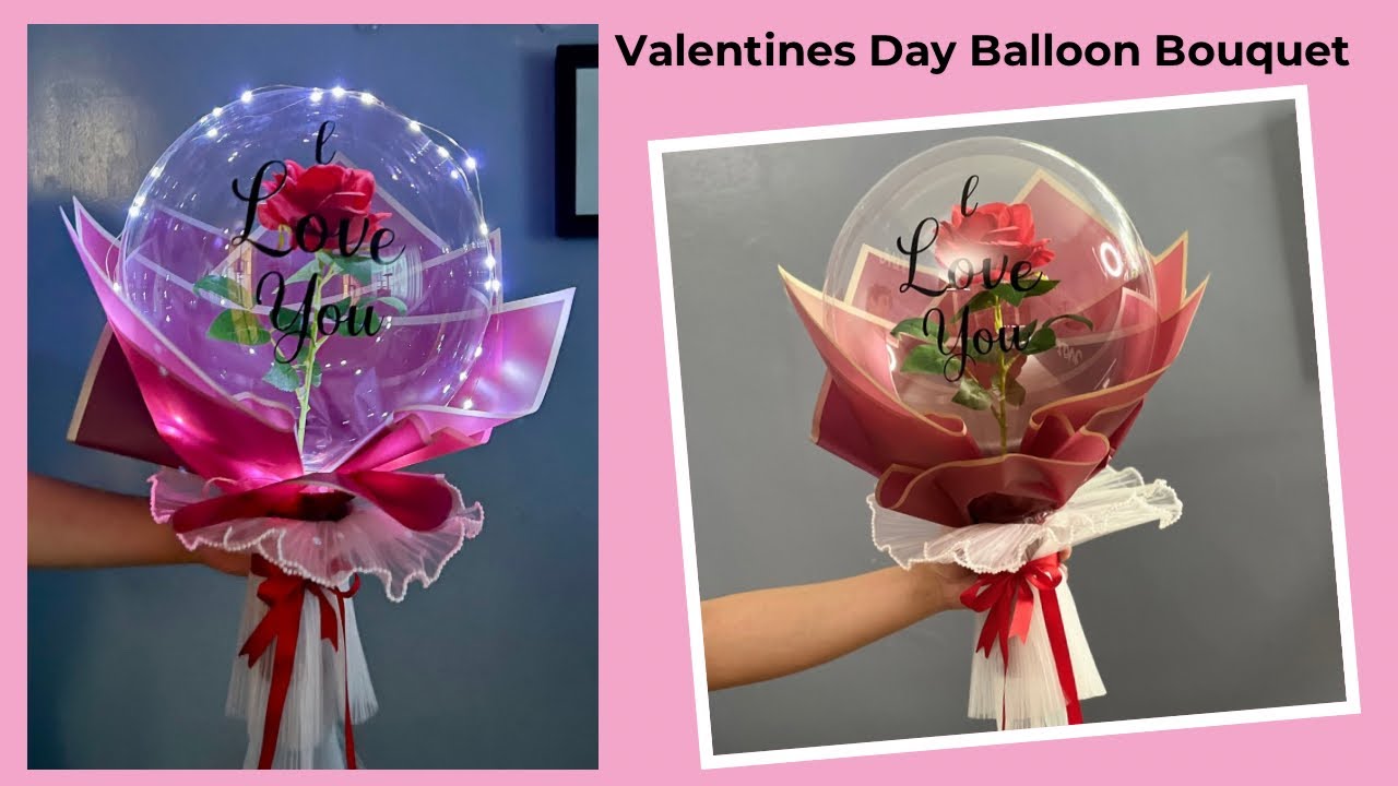 Valentines day Balloon Bouquet  (Balloon Decoration)