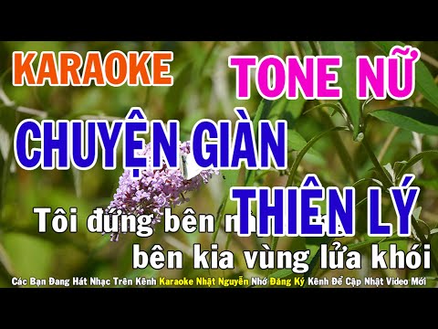 Chuyện Giàn Thiên Lý Karaoke Tone Nữ Nhạc Sống - Phối Mới Dễ Hát - Nhật Nguyễn