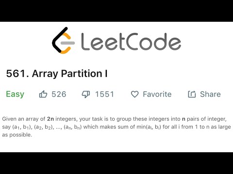 Leetcode Array Partition I Solution Explained Java