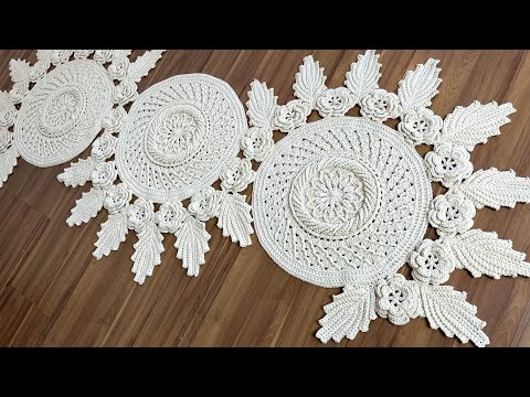 Trilho de mesa de crochê mandala passo a passo caminho de mesa de crochê