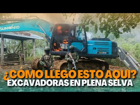 Ejército inhabilita maquinaria de minería ilegal en Zamora Chinchipe 🚨 ¿Quién lo permitió? #noticias