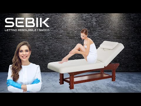 SEBIK Lettino da massaggio in legno 1 snodo