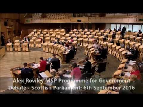 Programme for Government Debate - Scottish Parliament: 6th Spetember 2016