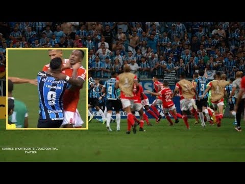 Gremio vs Internacional Ends With EIGHT RED Cards After Last-Minute Brawl
