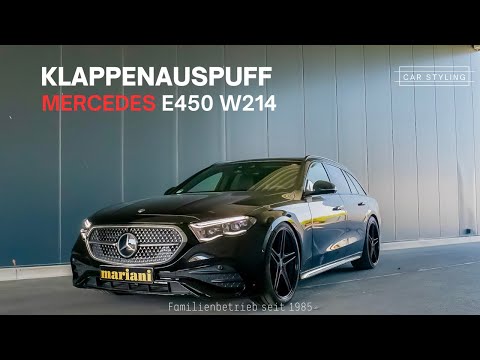 Mercedes E 450 W214 Klappenauspuff (Stufe 1 von 3) I Tuning von mariani ® Car-Styling (auch E300)