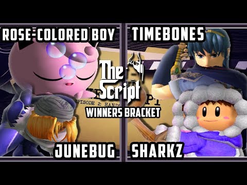 The Script 2 - Timebones & Sharkz Vs. Rose-Colored Boy & Junebug - Smash Melee Winners Round 2