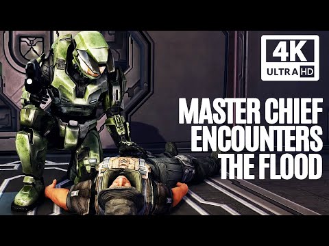 When Master Chief First Encountered The Flood (Halo CE PC) 4K 60FPS UltraHD
