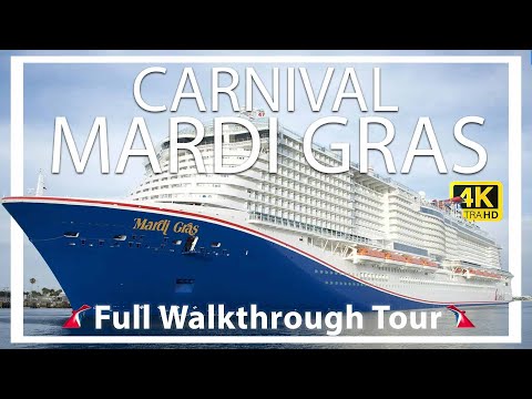 Carnival Mardi Gras | Full Walkthrough Ship Tour | Real Roller Coster | Huge Aqua Park | New 2024