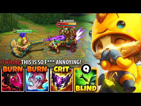 THIS TWITCH HAS A MENTAL BREAKDOWN FROM MY SECRET TEEMO PICK! (HE CAN'T HIT ME)