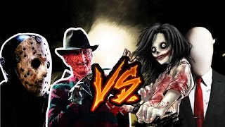 Freddy y Jason  VS Slenderman y Jeff the killer | Batalla de Rap | Isu RmX ft. Varios