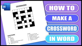 How to make a CROSSWORD in word | Simple word tutorial