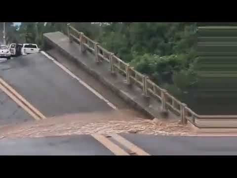 Chuvas no RS: Ponte entre Santa Maria e Restinga Seca é levada pela correnteza; veja o vídeo