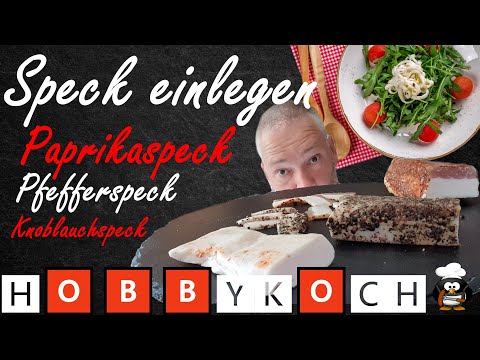 Pfefferspeck KNOBLAUCHSPECK Paprikaspeck REZEPT eingelgter Bauchspeck russischer Speck Salo