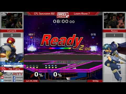 CFL Smackdown 182 Melee - Keenan (Marth) vs Captain G (Falcon) - Losers R7