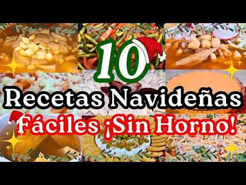 🎅🎄10 RECETAS NAVIDEÑAS FACILES ¡SIN HORNO! #mihogardulcehogar #recetasnavideñas #cenasnavideñas