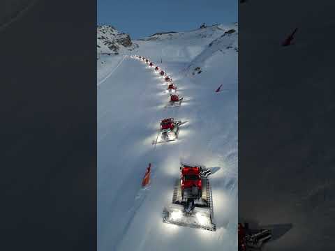 How ischgl works - one of the biggest only Pistenbully fleeds in the alps