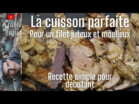 Pork tenderloin with oyster mushrooms and creamy sauce