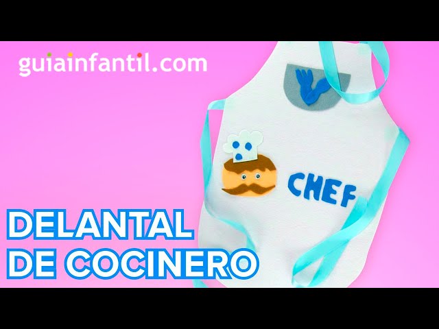 Vídeo relacionado con Delantal + gorro infantil Pequeños cocineros. Lote 10 unidades en azul. Regalo para cumpleaños, colegios y fiestas infantiles