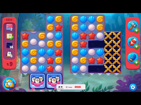 Fishdom lvl 5852-5856 👀 Can you beat this puzzle level?🔥Gameplay #538