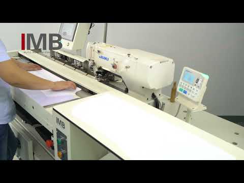 Automated solution for sewing buttonholes on a shirt shelf IMB MB 6003A video