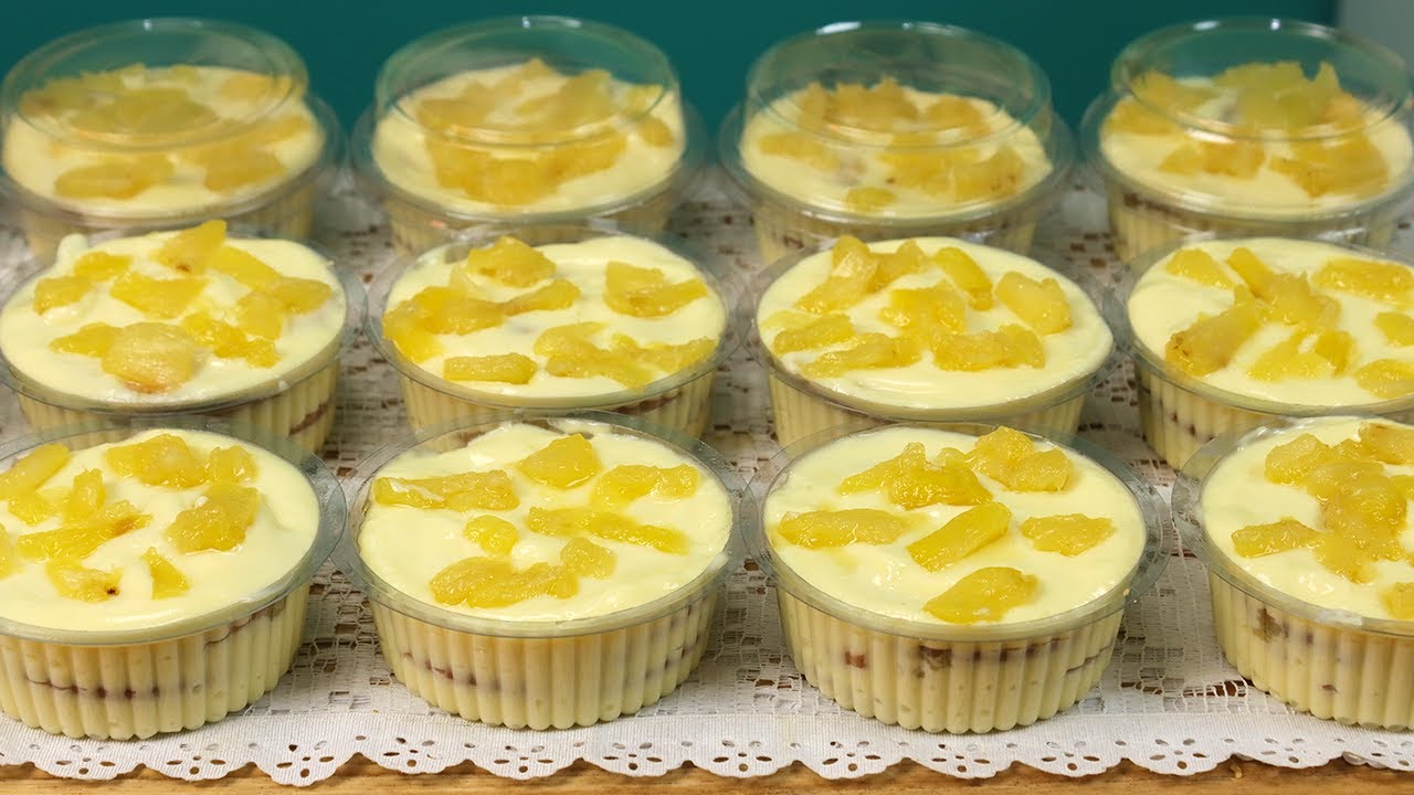 GANHE DINHEIRO💲 COM ESSA SOBREMESA NO POTE! PAVÊ DE ABACAXÍ , VENDE IGUAL ÁGUA NO DESERTO!