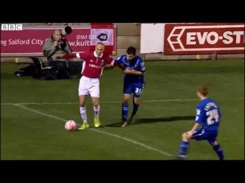 Salford City's Richie Allen Scores Amazing Goal vs Notts County in FA Cup to Make it 2-0 - 6-11-2015