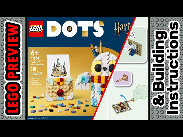 Vídeo relacionado con LEGO 41809 Dots Portalápices Hedwig, Manualidades de Harry Potter para Niños, Lechuza de Las Películas, Accesorios de Escritorio, Material Escolar