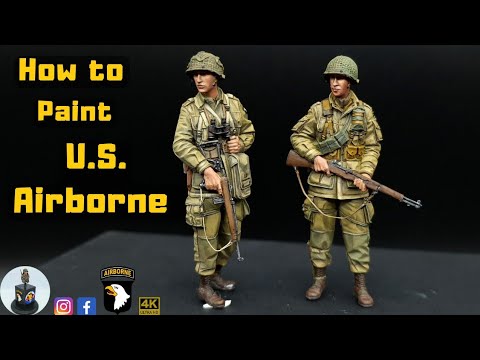 Figure Painting Tutorial 1/35 scale - US Paratroopers Alpine Minatures