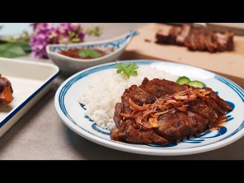 Easy Thai BBQ Pork Collar - Kor Moo Yang