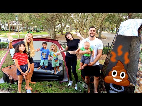 We camped out of our house for 24 hours!!!