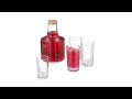 Carafe à eau avec verres Verre - Métal - 12 x 21 x 12 cm