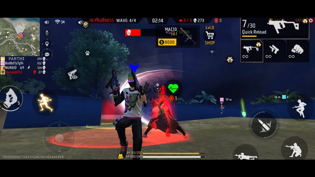 Free Fire Zombie Graveyard 🪦 Match #topzerogamer