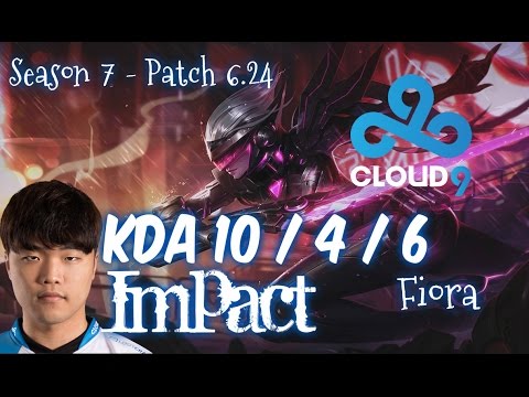 C9 Impact FIORA vs KLED Top - Patch 6.24 KR Ranked