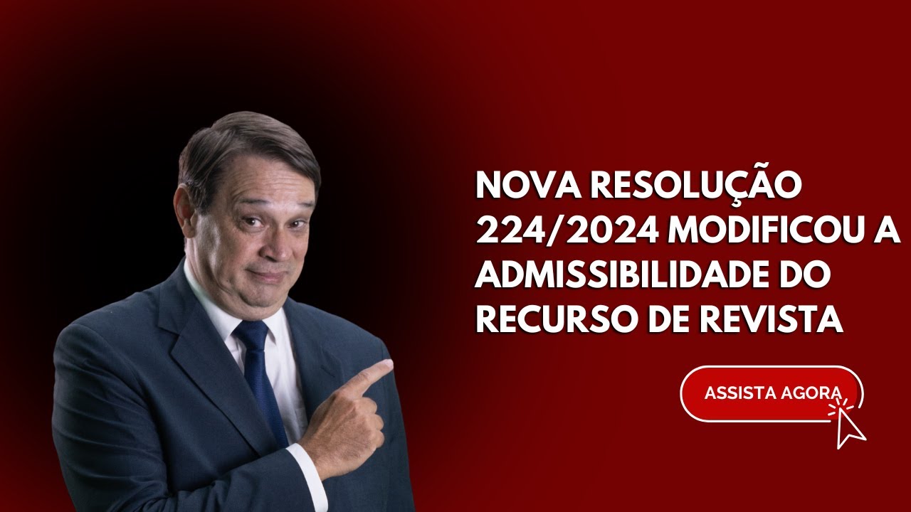 Nova regra para Recurso de revista