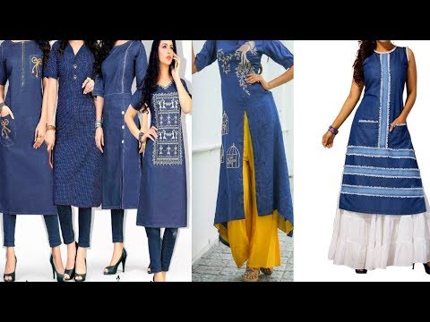 jeans ke sath kurti design