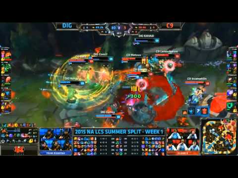 Insane Kalista Kiting CoreJJ Teamfight - DIG vs C9