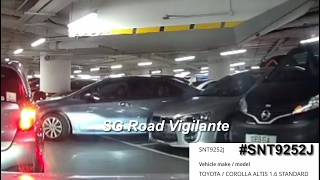 21aug2026 Tampines 1 #SNT9252J totota altis hit and run on parked #SLQ2638G mitsubishi lancer