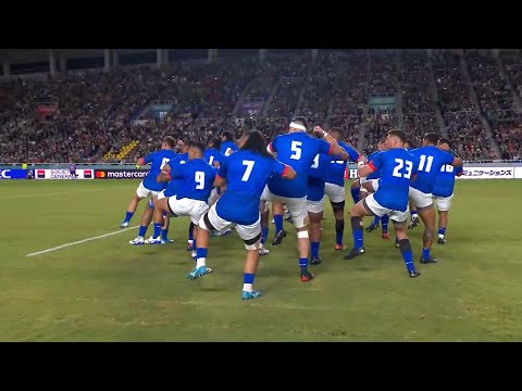 Samoa perform Siva Tau at Rugby World Cup 2019