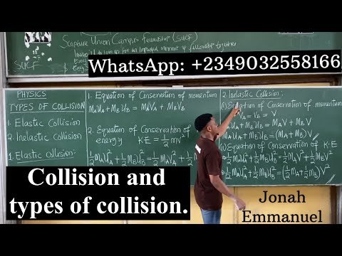 Collision and Types of Collision JAMB and WAEC Physics tutorials #excellenceacademy #jonahemmanuel