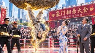 Tycoon held a matchmaking event,poor boy lifted 1K kg stone with 1 finger,stun all&amp;win his daughter!