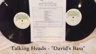 Talking Heads - David&#39;s Bass (Gangster of Love demo version)