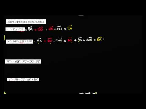 Simplifier des expressions avec la relation de Chasles