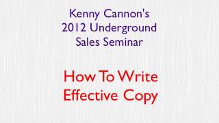 Kenny Cannon - How To Write Killer Converting Sales Copy