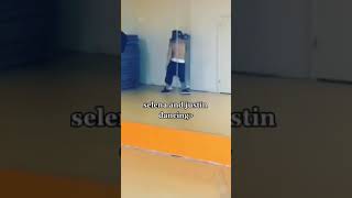 Selena Gomez and Justin Bieber dancing