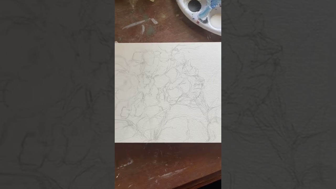 Hydrangea Painting with Acrylics