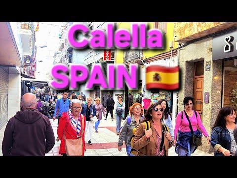 Calella Spain 🇪🇸 Walking Tour 4k Ultra HD 