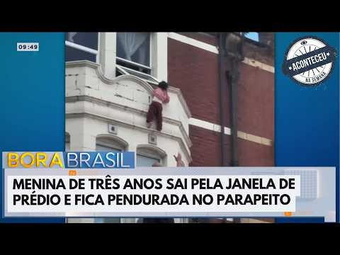 Criança fica pendurada em parapeito de prédio e causa pânico em Londres