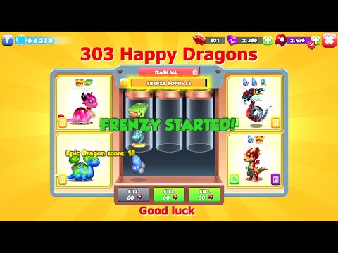 New 8 hour reset Dragon Delight event-Dragon Mania legends | 303 Happy dragons | DML